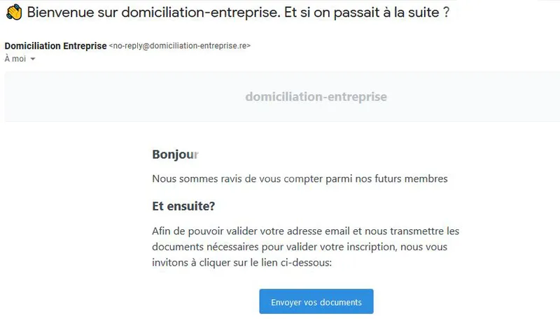 Envoi des documents