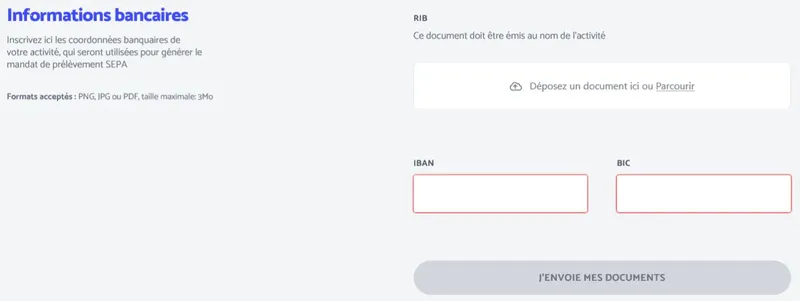 informations bancaires