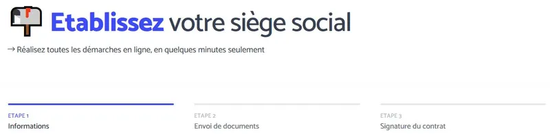 Etablissez votre siège social